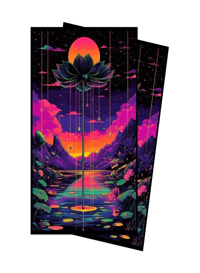 Paramint Neon Lotus 3 MTG Card Sleeves (Textured) - 104 Count Standard Size TCG Sleeves - Compatible with Magic The Gathering - Double Sleeving - Original Art Design, Premium Protection - Image 1